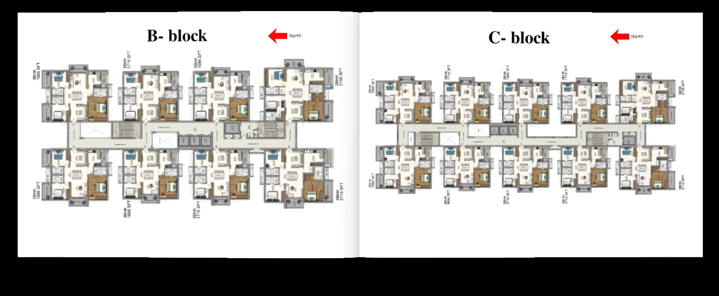 Vision Amnaya B and C Block floor plans